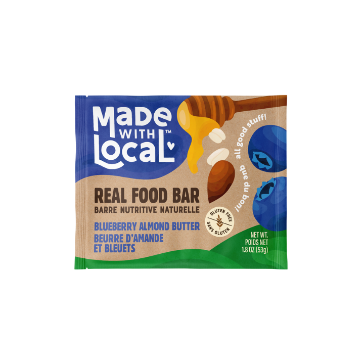 Made with Local Real Food Bars - Blueberry Almond Butter